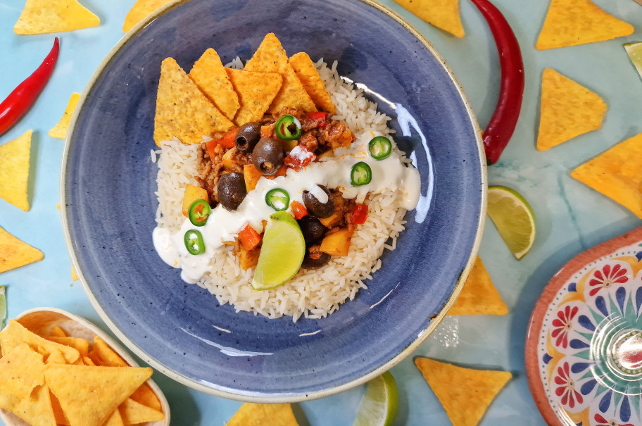 Mexikanisches Gericht mit Nachos