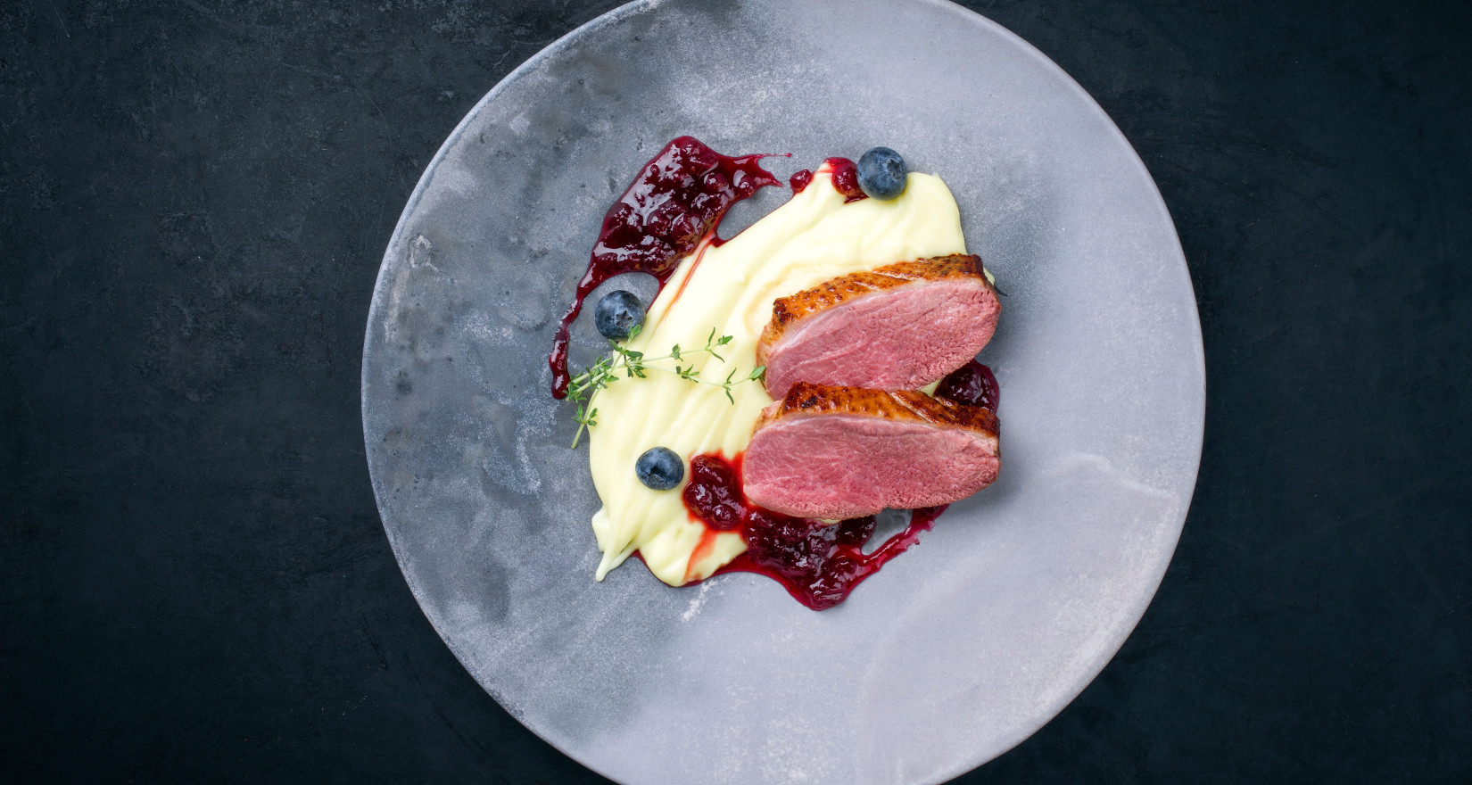 Restaurant Bellavista Weihnachtsessen Gericht mit Entenbrust