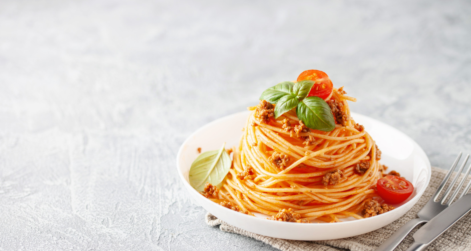 Spaghetti Bolognese auf einem Teller