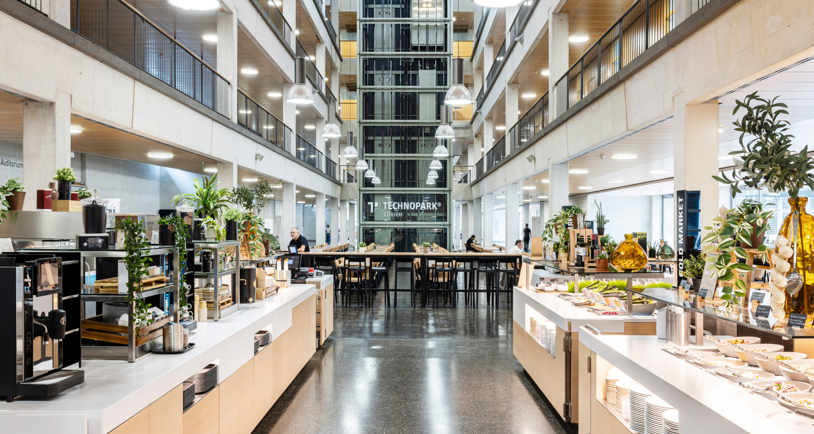 Ansicht Gastronomiebereich im ZFV Technopark Zürich