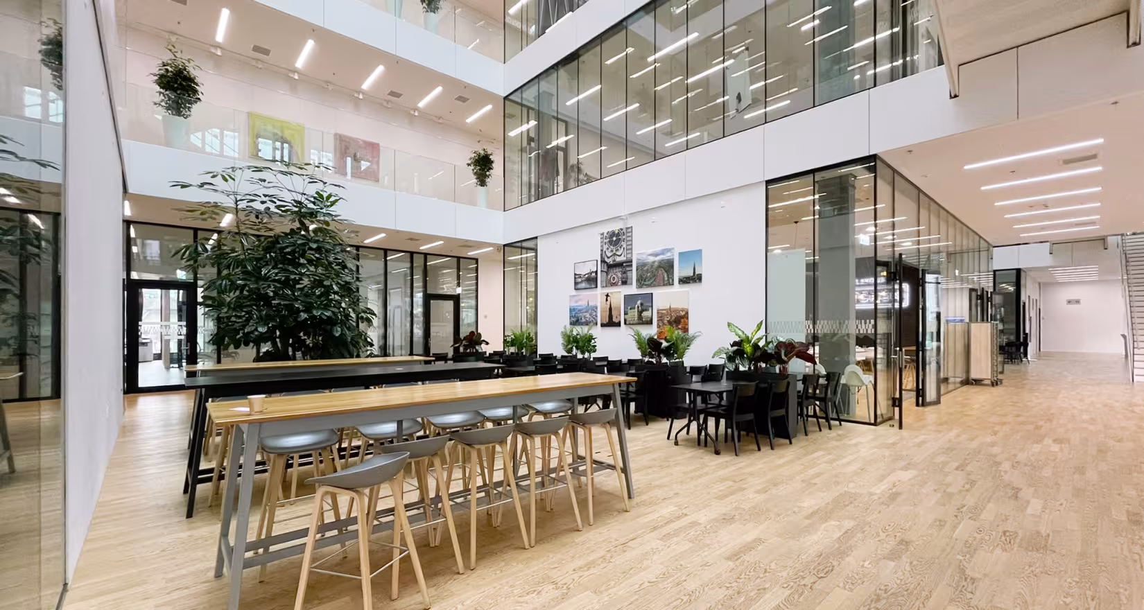 Ansicht des Atrium des Restaurants Flavour Kitchen sitem als Eventlocation