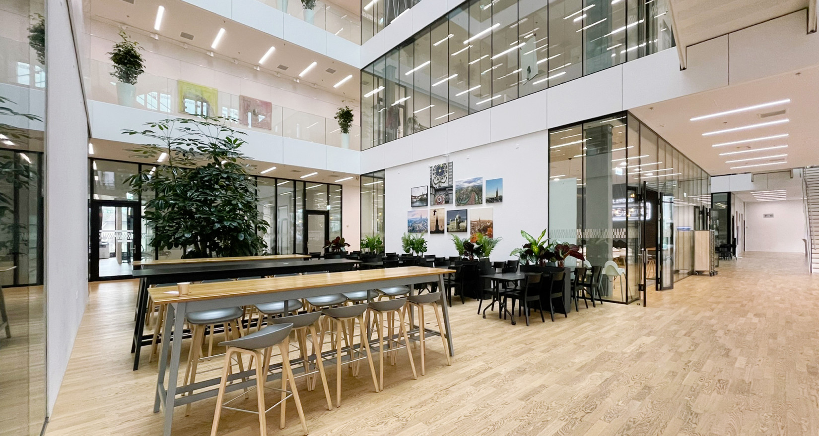 Ansicht des Atrium des Restaurants Flavour Kitchen sitem als Eventlocation