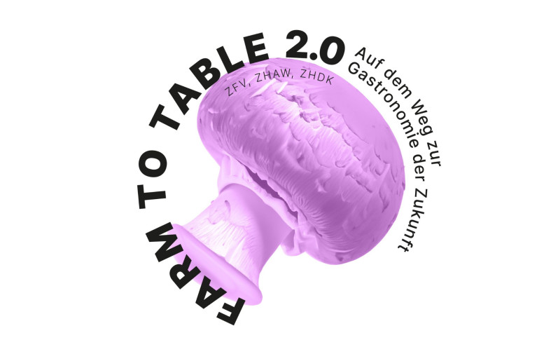 Champignongsymbol FARM TO TABLE-Aufschrift