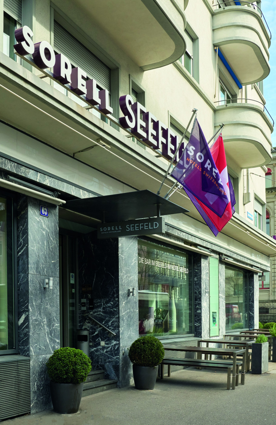 Aussenansicht des Sorell Hotels Seefeld in Zürich