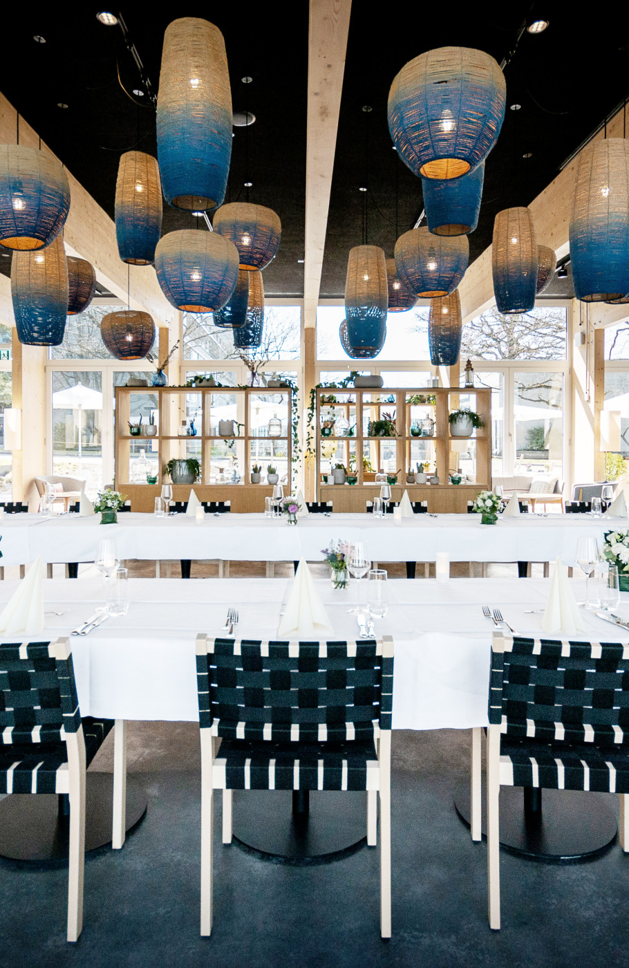 Das dekorierte und bestuhlte Restaurant Bellavista für einen Event