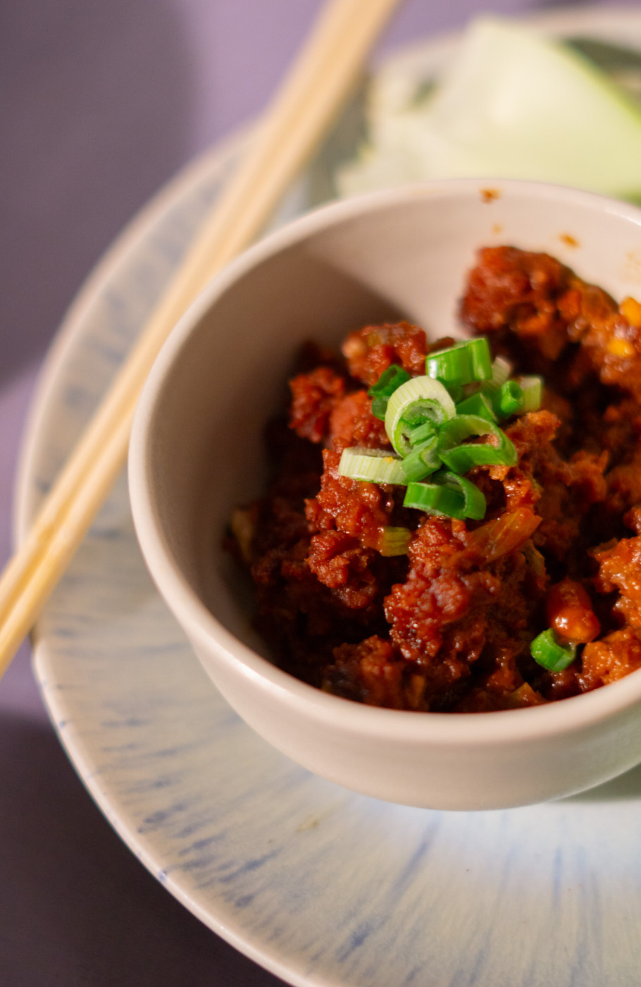 Schüssel mit veganem Hack