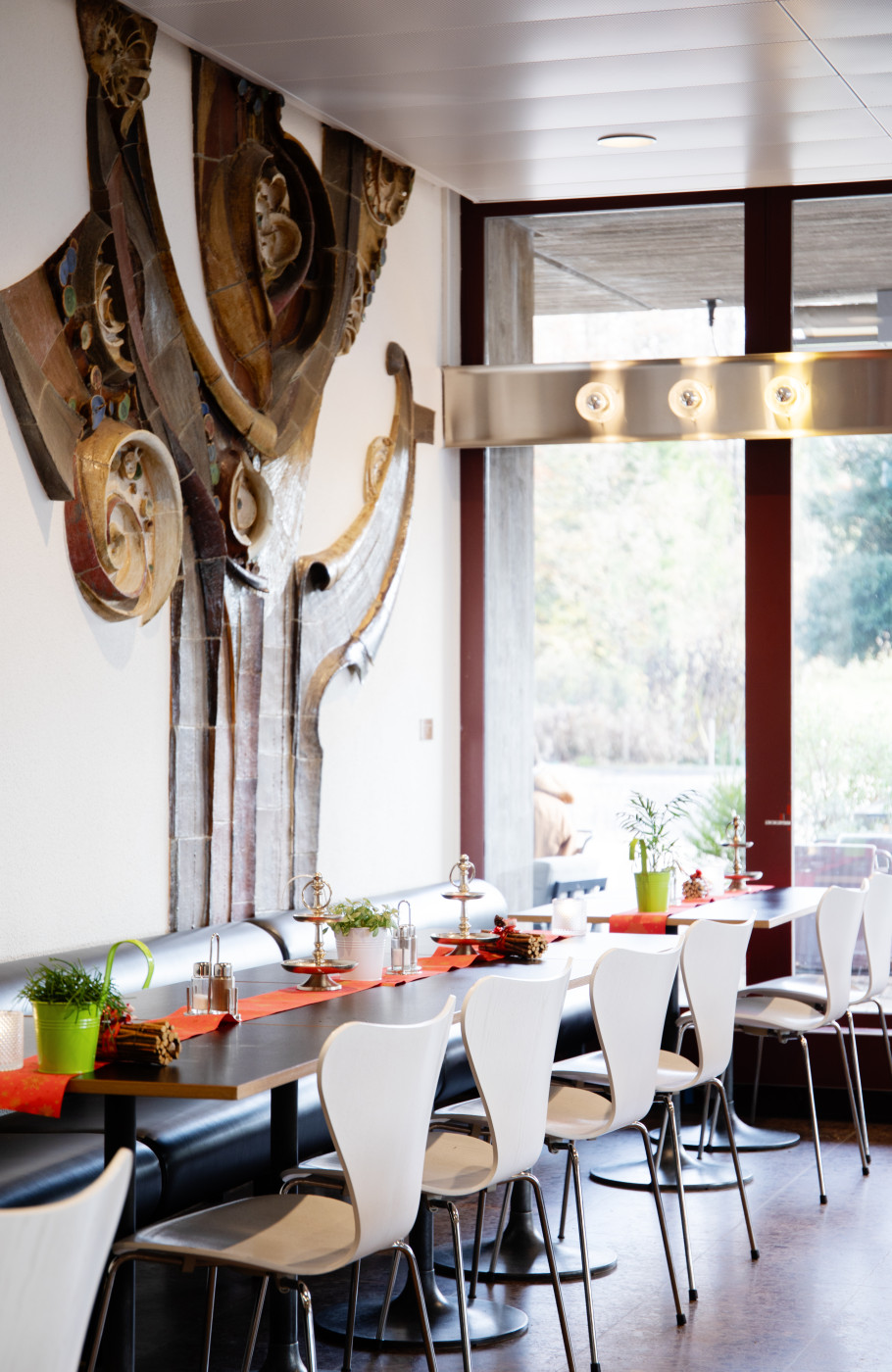 Ansicht Tischsetup in der Eventlocation Botanischer Garten in Zürich