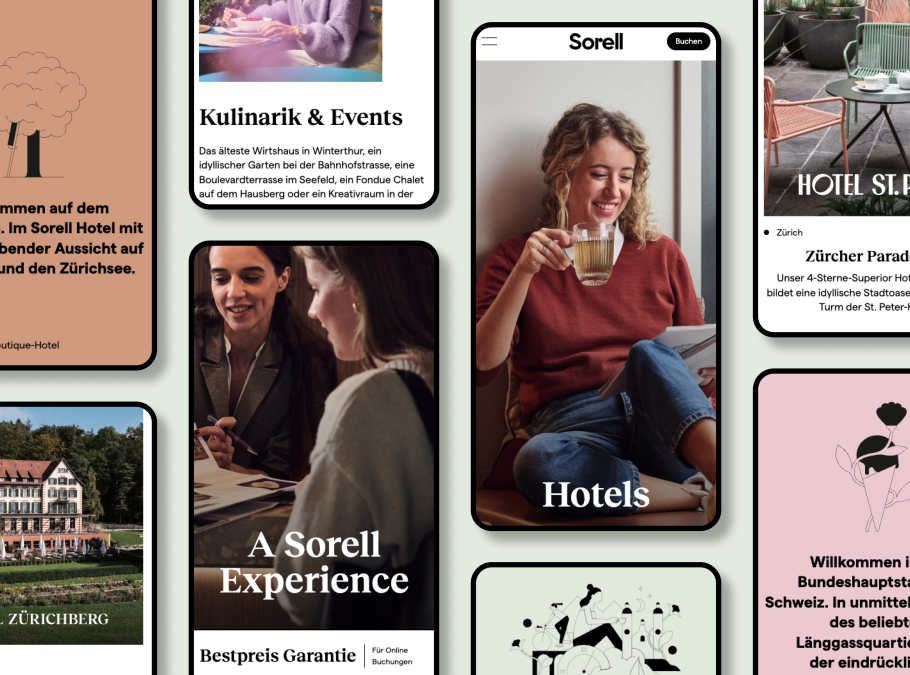 Mockups von Mobiles mit Design