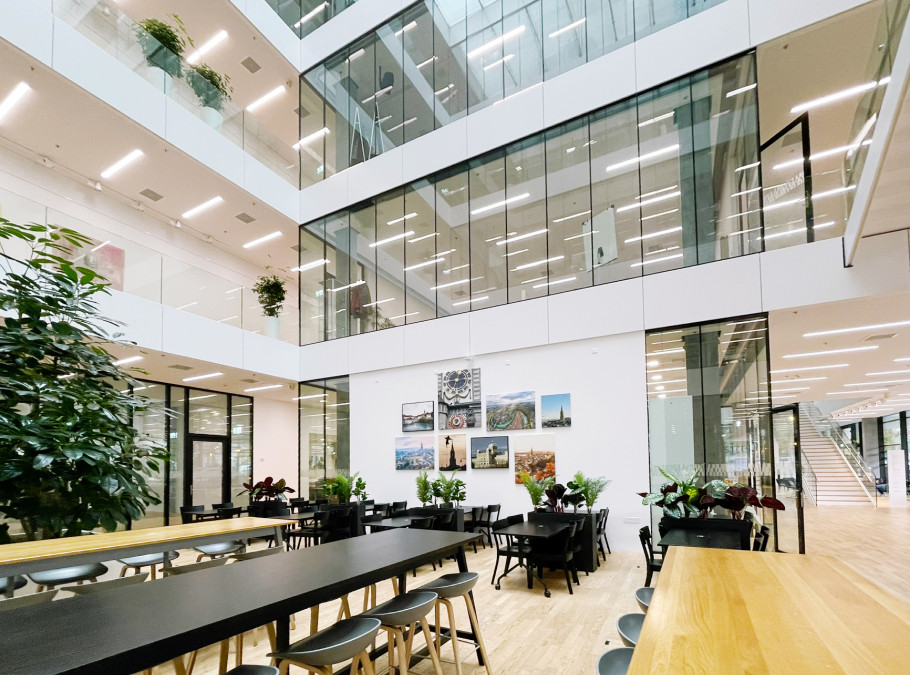 Ansicht der Eventlocation Atrium im Restaurant Flavour Kitchen sitem in Bern