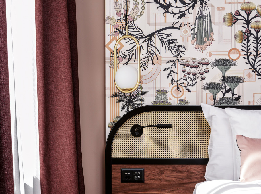 Zimmereinrichtung mit Tapete