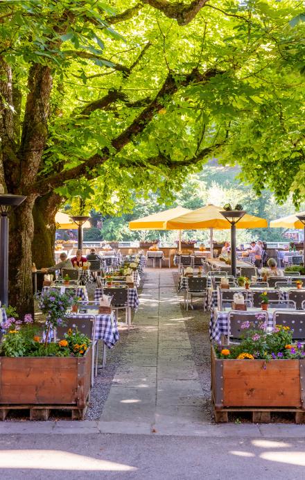 Garten des Restaurants Dählhölzli