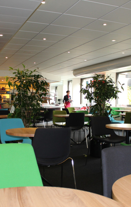 Innenansicht des Personalrestaurants Helvetia