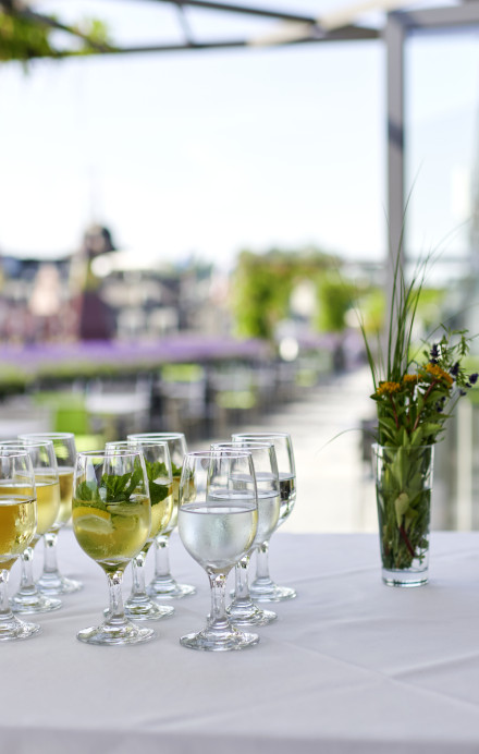 Aufnahme der Terrasse der Mensa Hochschule Luzern