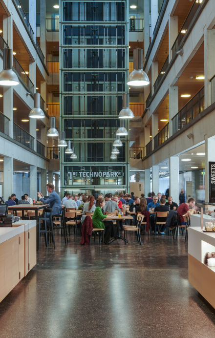 Aufnahme des Freeflow-Bereich in der Gastronomie im Technopark