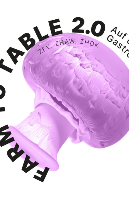 Champignongsymbol FARM TO TABLE-Aufschrift